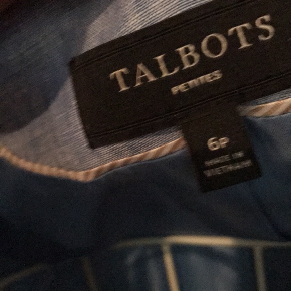 Open Talbots jacket chambray color. - Picture 3 of 4